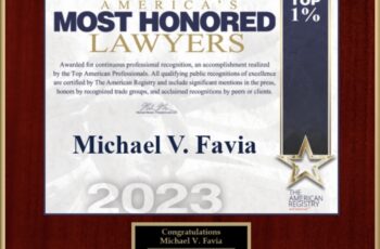 Chicago Attorney Michael V. Favia Acknowledged in America’s Most Honored Lawyers, Top 1% Recognition Award